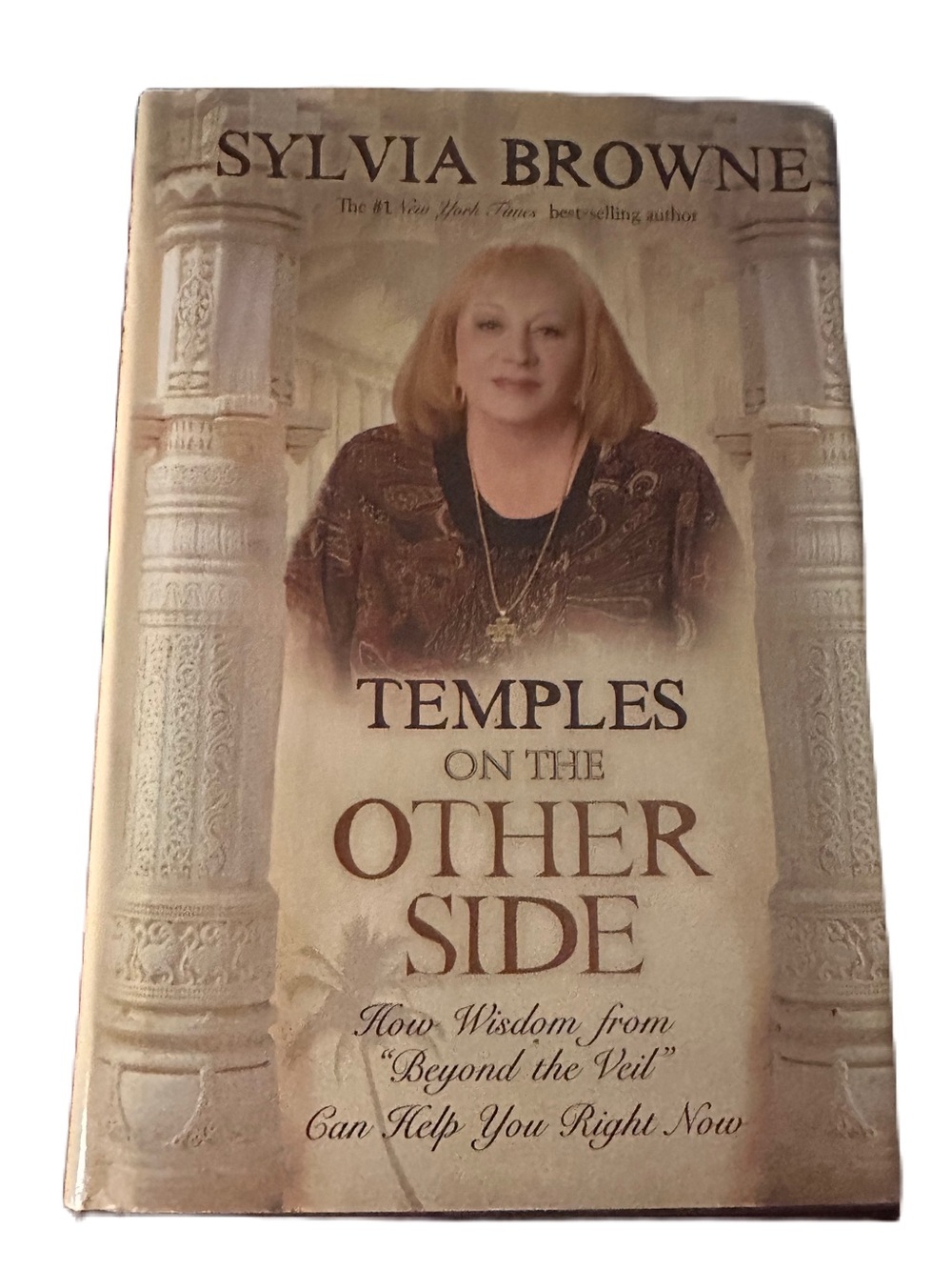 Temples on the Other Side by Sylvia Browne Hardcover Book Beige Cover